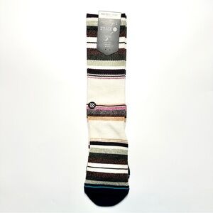 Stance Men's Casual Striped Socks - Cream, Black, Green, Pink